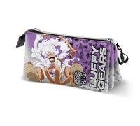 One Piece Luffy Gear 5-Astuccio Triplo, Lilla, 23 x 11 cm
