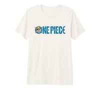One Piece Luffy Jolly Roger Blue Logo Maglietta Premium
