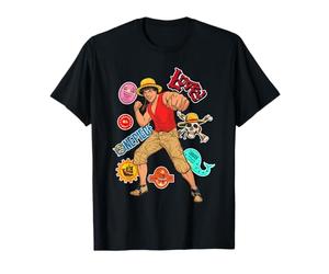 One Piece Luffy Stickers Maglietta
