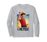 One Piece Luffy Straw Hat Poster Maglia a Manica
