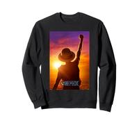 One Piece Luffy Sunset Poster Felpa