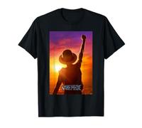 One Piece Luffy Sunset Poster Maglietta