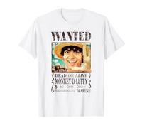 One Piece Luffy Wanted Poster Maglietta