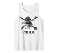 One Piece Mono Skull & Logo Canotta
