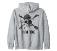 One Piece Mono Skull & Logo Felpa con Cappuccio