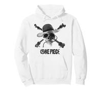 One Piece Mono Skull & Logo Felpa con Cappuccio