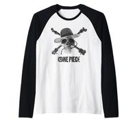One Piece Mono Skull & Logo Maglia con Maniche Raglan
