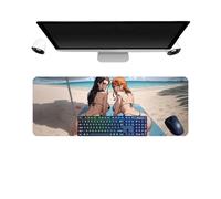 One Piece NaMi Robin Anime XL Multifunction Gaming Tappetino per mouse 800 x 300 mm, tappetino per mouse tastiera da gioco, impermeabile e base in gomma antiscivolo, superficie strutturata