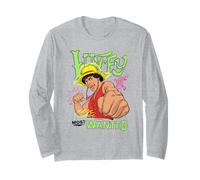 One Piece Neon Luffy Most Wanted Maglia a Manica