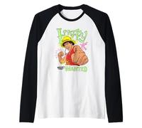 One Piece Neon Luffy Most Wanted Maglia con Maniche Raglan