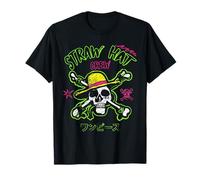 One Piece Neon Skull And Cross Bones Maglietta