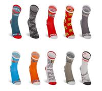 One Piece Op/3/Cvx10 Calze, Rosso/Grigio/Blu/Bianco/Arancione, 35-37 (Pacco da 10) Bambini e Ragazzi