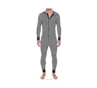 One piece pajama for men - Long sleeve comfortable stripped jumpsuit