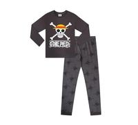 One Piece Pigiama lungo per bambini e bambine, Nero , 12-13 Years