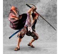 One Piece Statua Shanks con Capelli Rossi Edizione P.o.p 21 Cm Megahouse