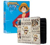 One Piece Portafoglio per ragazzi, uomini e bambini, custodie per carte di credito e organizer per denaro, accessori per ragazzi e regali anime sottili, Beige, 11.5x9x2cm, Portafoglio