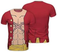 ABYSTYLE - One Piece - Replica T-Shirt - Luffy New World - Rosso - Uomo (L)
