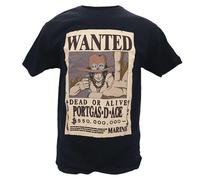 One Piece - Ricercato Poster Ace Adulto Uomo T-Shirt Ottimo Orientale Gioco