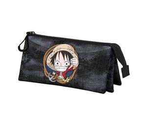 One Piece Ropes-Astuccio Triplo, Nero, 23 x 11 cm