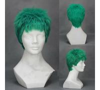 One piece Roronoa Zoro Cosplay Costume Costume Parrucca Parrucca Verde Green ...
