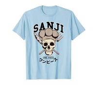 One Piece Sanji Collegic Skull Maglietta