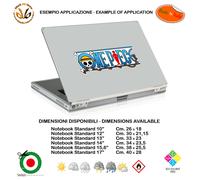 One piece scritta notebook tablet sticker picture cartoon print pvc 1 pz.