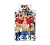 One Piece Set copripiumino singolo e federa, morbido e traspirante, copripiumino reversibile per bambini, ragazze e ragazzi
