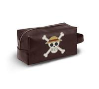 One Piece Skull-Borsa da Toilette da Viaggio Brick PLUS, Marrone, 27 x 13 cm