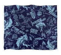 One Piece Straw Hat Crew Doodles Coperta super morbida al tatto setoso - 152 x 127 cm