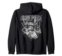 One Piece Straw Hat Crew Heavy Metal Felpa con Cappuccio