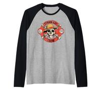 One Piece Straw Hat Crew Skull Maglia con Maniche Raglan
