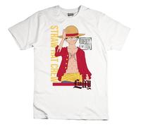 One Piece - Straw Hat Crew - T Shirt Bambino e Ragazzo. Maglia in Cotone. Maglietta vestibilità Regular 5-6