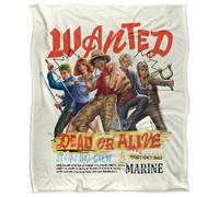 One Piece Straw Hat Crew Wanted Dead Or Alive Coperta super morbida al tatto setoso 152 X 127 Cm