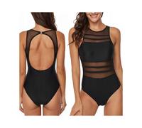 One-piece Swimsuit Slimming Women's Black L 40
