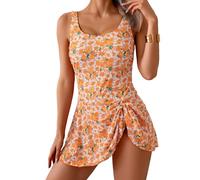 One Piece Swimsuit Women Tummy Control - Sexy Swim Dress for Skirt Bathing Suit, with Built in Bra (#17,32)