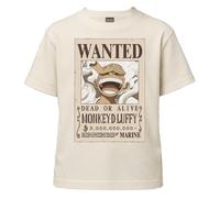 One Piece T Shirt Bambino e Ragazzo Luffy Wanted Poster - Maglietta Ufficiale Anime in Cotone, Ricompensa da 3 Miliardi di Berry - Maglia Idea Regalo Bambini 5-6 Anni