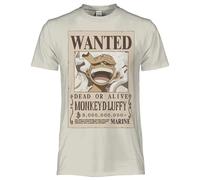 One Piece T Shirt Luffy Wanted Poster. Maglietta Ufficiale Unisex. Maglia Regular in Cotone. Adulto Ragazzo S