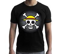 Abbigliamento One Piece: Skull With Map Black Basic (T-Shirt Unisex Tg. M)