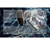 One Piece TCG Luffy Gear 5 Vs Kaido Playmat with Zones