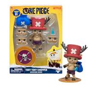 One Piece Tony Tony Chopper - Action figure da 10 cm, con 6 accessori, include espressioni facciali intercambiabili, borsa medica, fiala medica e base per esporre monete ai frutti di bosco