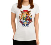 One Piece Wanted Ruffy - Maglietta da donna "Monkey D. Luffy Gear 5 Style XVIII, bianco, S
