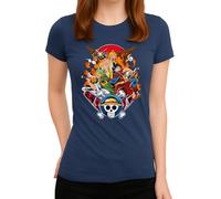 One Piece Wanted Ruffy - Maglietta da donna "Monkey D. Luffy Gear 5 Style XVIII, blu navy, M