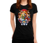 One Piece Wanted Ruffy - Maglietta da donna "Monkey D. Luffy Gear 5 Style XVIII, Nero , M