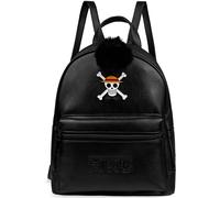 One Piece Zaino Donna Adolescenti, Nera Zainetto Viaggio di PU per Viaggi, Shopping, Tempo Libero, Regali per Lei