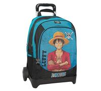 ONE PIECE - Zaino Scuola Trolley Ufficiale One Piece, Maniglia Regolabile, Trolley Staccabile, Spallacci Imbottiti e Regolabili, 2 Scomparti Principali, Tasca Frontale, Chiusure A Zip, 30x44Hx20cm