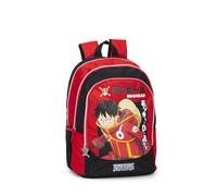 ONE PIECE - Zaino Scuola Ufficiale One Piece, 2 Ampi Vani, 1 Tasca Frontale, 2 Tasche Laterali in Rete, Spallacci Imbottiti, Retro e Fondo Termoformati, Chiusure a Zip, 32x43Hx23cm
