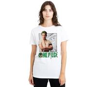 One Piece Zoro Ladies T Shirt, White, Bianco, L Donna