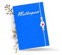 ONE+PLUS® Custodia protettiva di alta qualità per passaporto della mamma, in feltro, per libretto di vaccinazione, per passaporto della madre, regalo per donne incinte