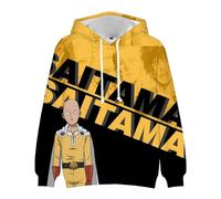 One Punch Man Felpa con cappuccio Anime Saitama Tatsumaki Garou Cosplay Felpe con stampa di personaggi dei cartoni animati Pullover Felpa Adulto Unisex Sport Manica Lunga con Cappuccio Top, Tipo 5,