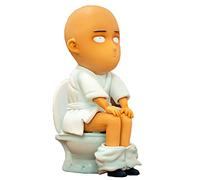One Punch Man Figura Saitama Toilette Figura 15cm Anime Saitama Sensei Divertente Carino Action Figure PVC Statua Modello Collezione Decorazione
